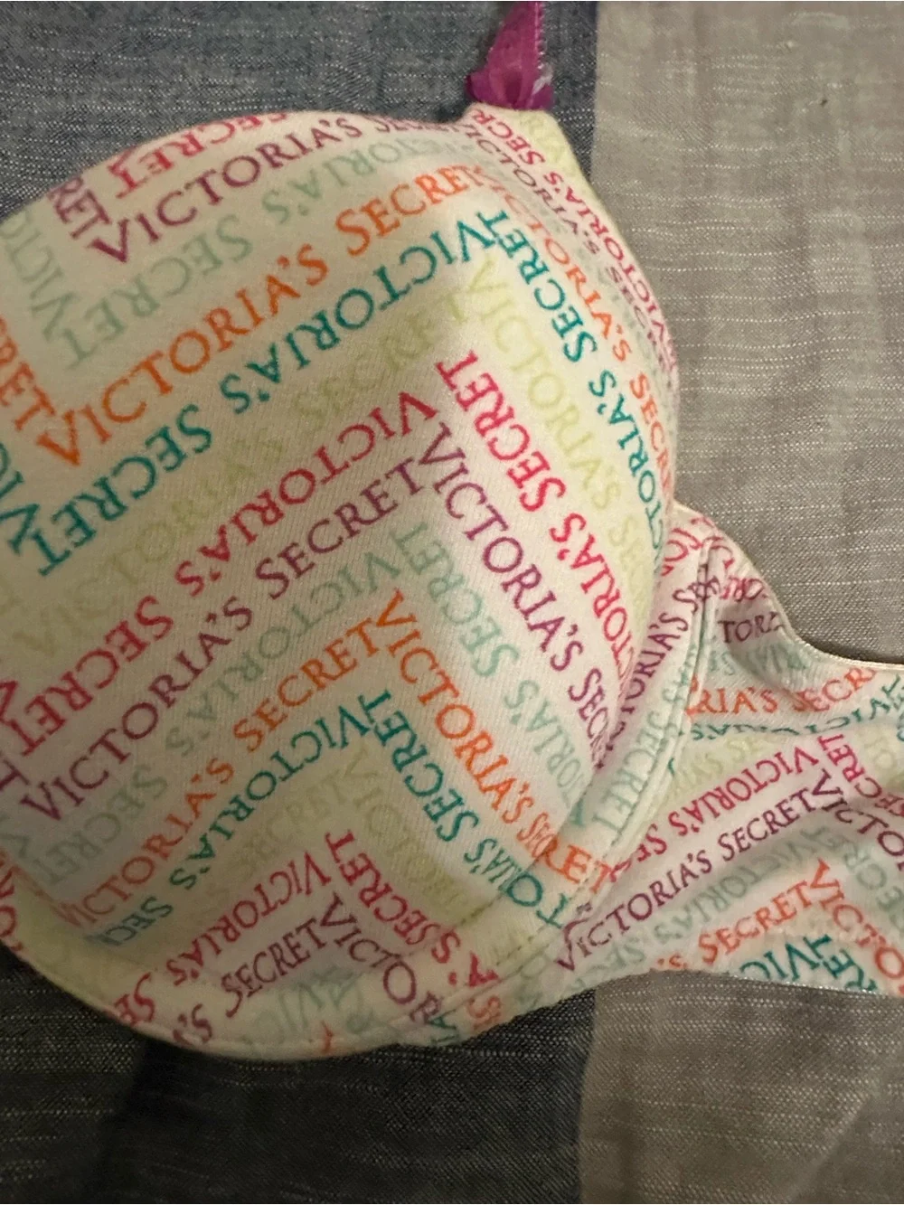 Victoria's Secret Pink Strappy Printed T-Shirt Bra
